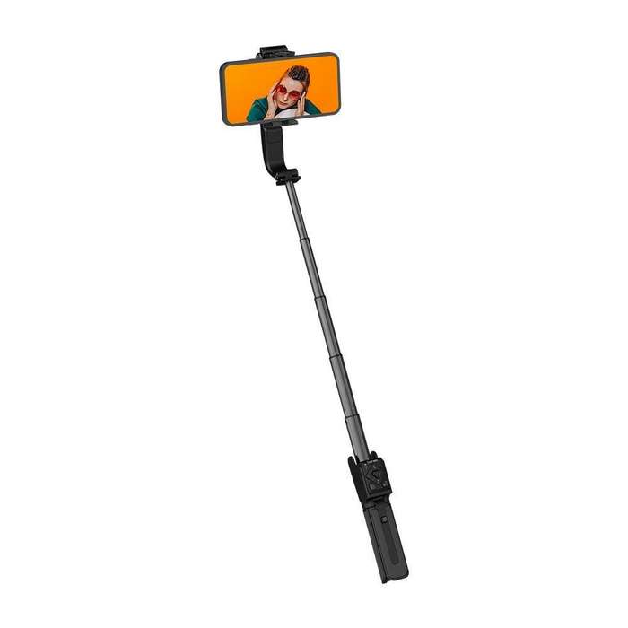 Black - Hohem iSteady Q Single-Axis Gimbal Stabilizer 360 Face Tracking Automatic Balance Selfie Sti
