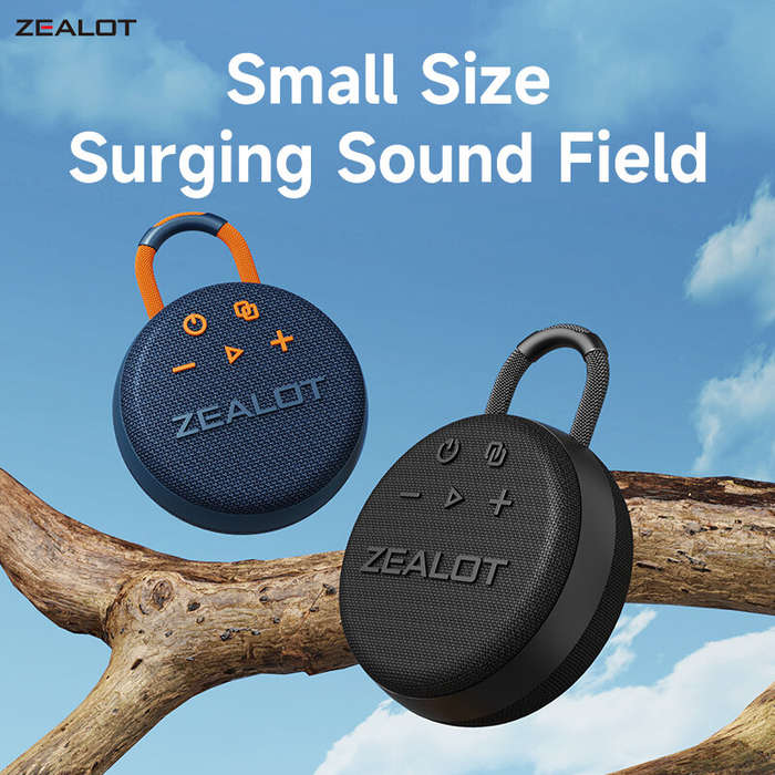 Orange - ZEALOT S77 bluetooth Speaker Portable Speaker 42mm Large Speaker HiFi Sound 1800mAh Battery