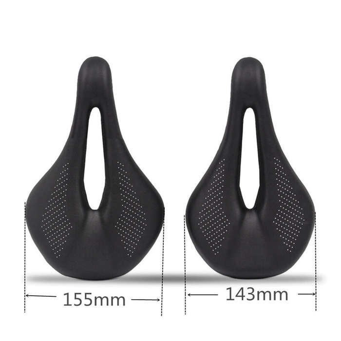155mm - Bicycle Carbon Saddle 155mm Comfortable Bike Seat Cushion Shock Absorption Carbon Cycling Sa
