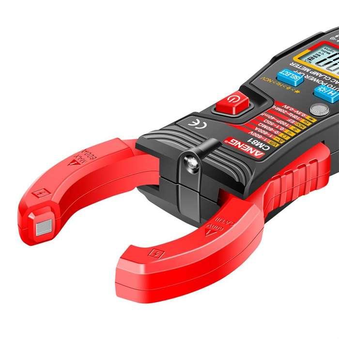 Black - ANENG CM81 6000 Counts Auto Range NCV Digital Clamp Meter DC/AC Voltage Current Resistance F