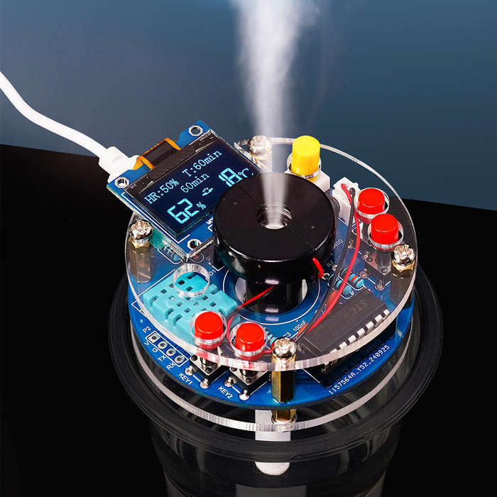 DIY Kit - USB 5V Humidifier DIY Kit Real-Time Temp and Humidity Display OLED Screen Timer Function P