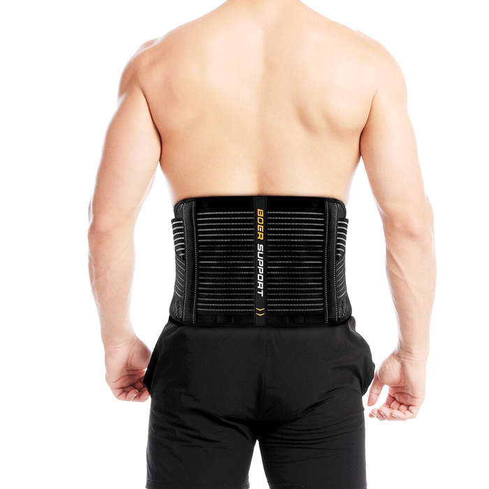 XL - Back Support Belt Brace Lumbar Lower Pain Relief Adjustable Waist Strap Unisex