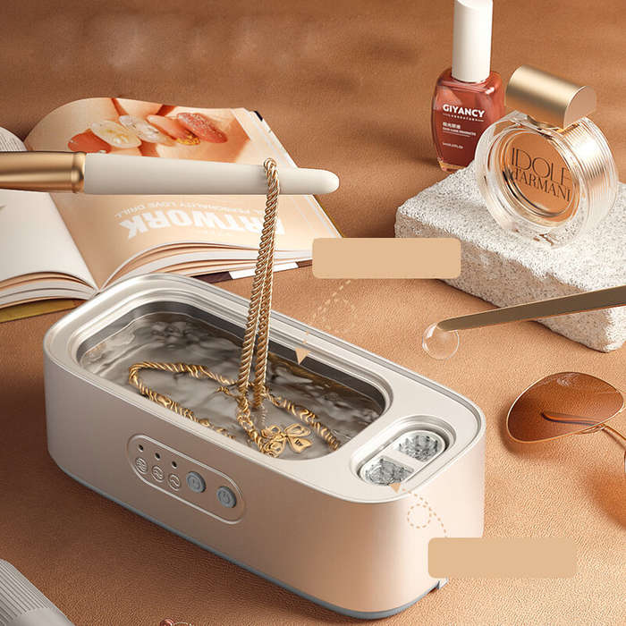 Green - Ultrasonic Glasses Cleaning Machine Dual Compartment Jewelry Eyeglass Third Gear High Freque