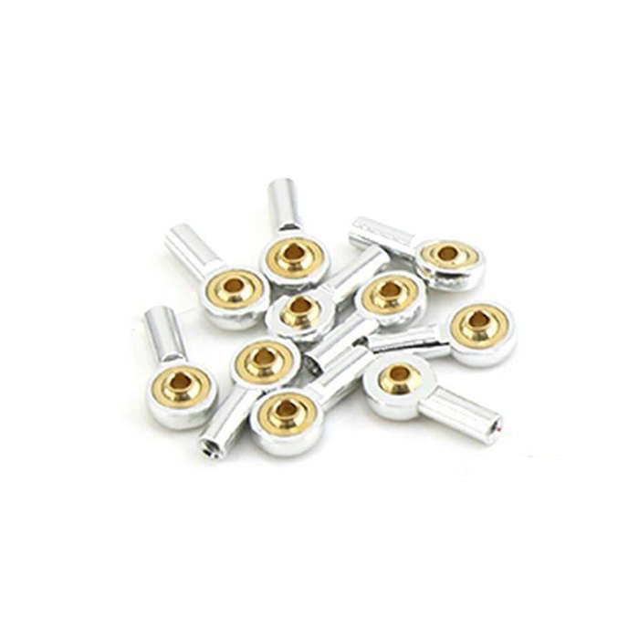 Silver - 10PCS M2 Ball Joint Metal Universal Joint Ball Head Buckle Steering Pushrod Tie Rod End Min