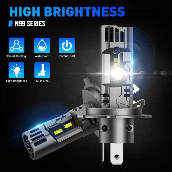 H4 - NOVSIGHT A500-N99 Series 2PCS 24000LM LED Car Headlights IP68 Waterproof 100W 6500K Car LED Hea