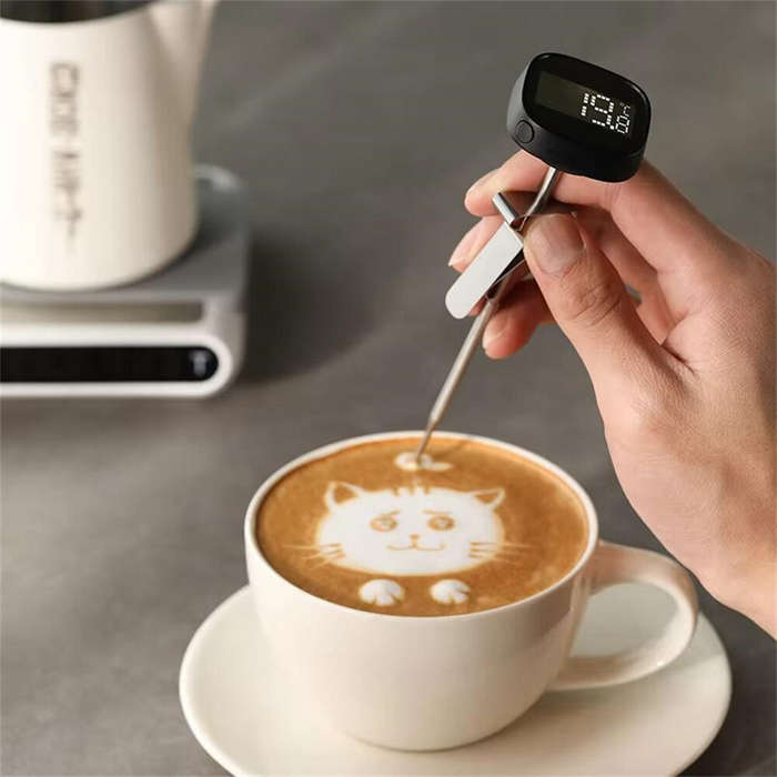 Black - MHW-3BOMBER Instant Read Electronic Digital Thermometer -45C to 200C SUS304 Probe LCD Displa