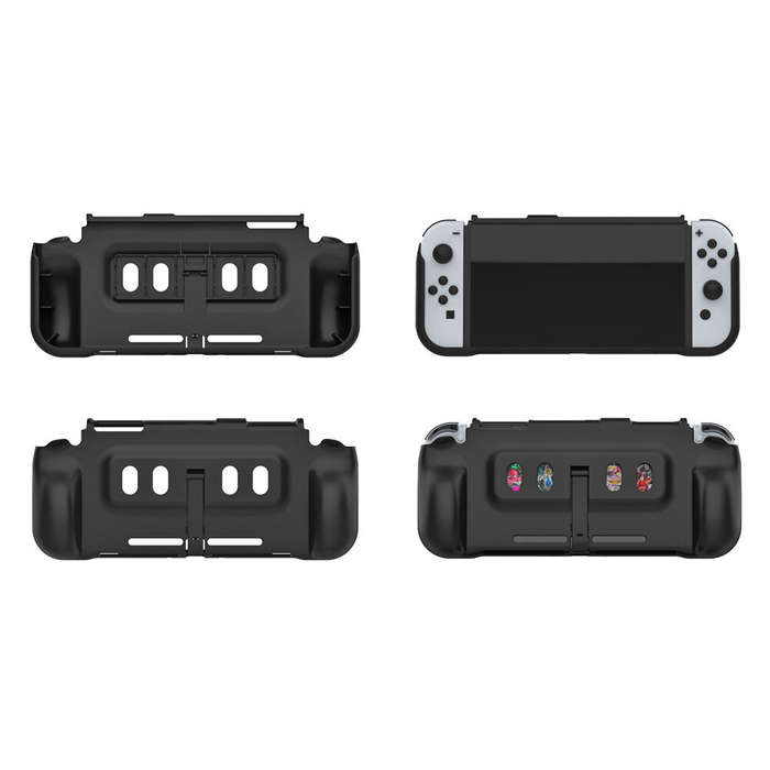 Red - Switch OLED Console Integrated TPU Protective Case Game Card Storage Bracket Protective Shell