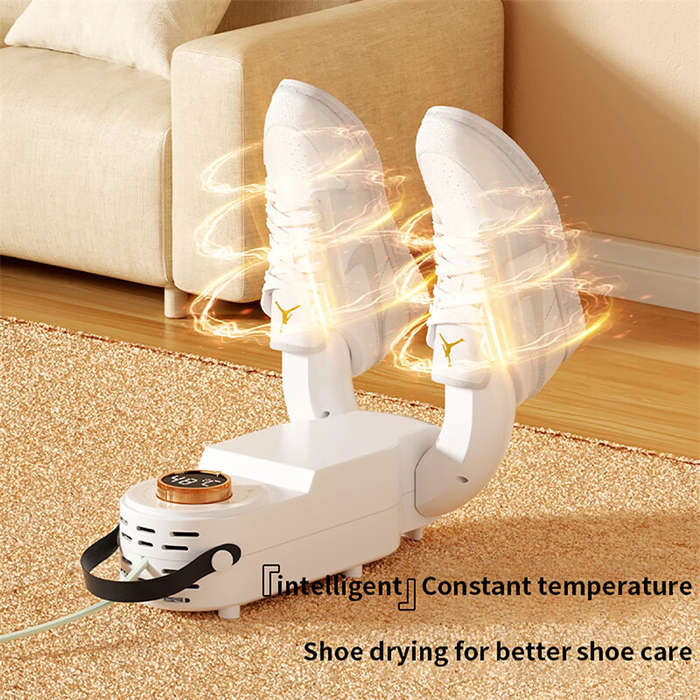 EU Plug - Portable Electric Shoe Dryer with Timer and Handle Multi Functional Boot Dryer Constant Te