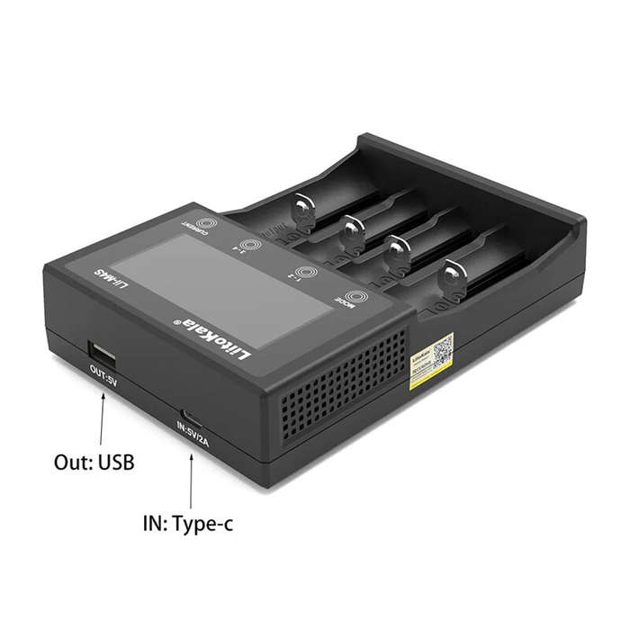 LiitoKala Lii-M4S Battery Charger for 26700 18650 26650 21700 AA Touch Button LCD Display Test The B