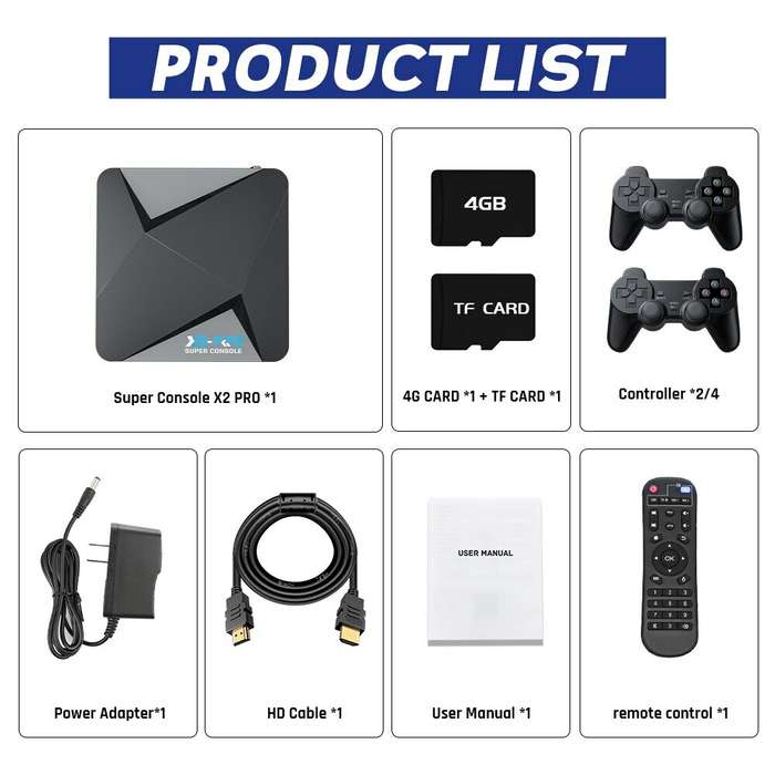 Superconsole X2PRO 4K High Definition 2.4G/5G Dual WiFi Built-in 70,000+ Games Video Game Console Th