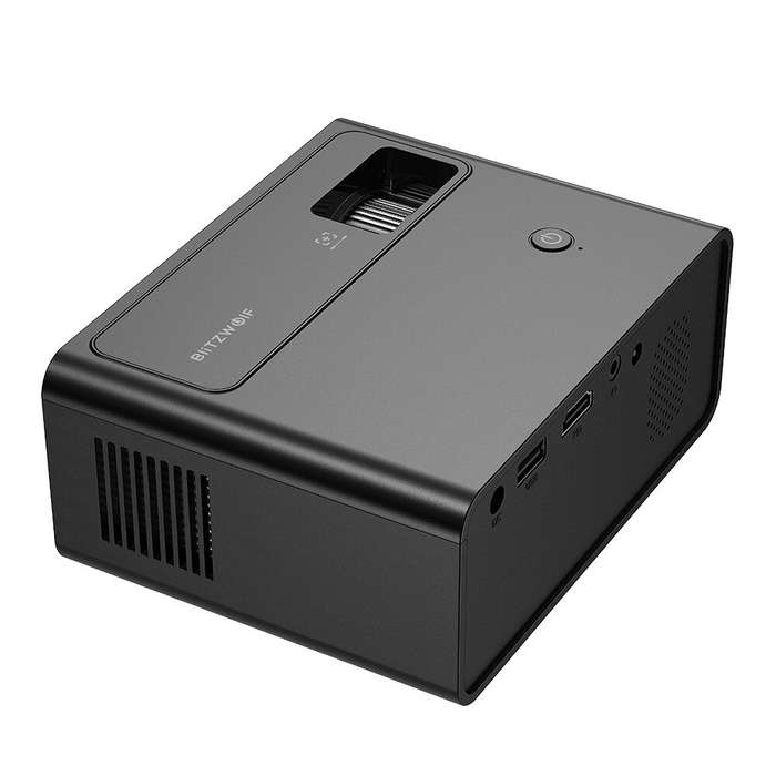US Plug - BlitzWolf BW-V1 Projector 180 ANSI Lumens 1080p Supported 180 Inch Large Display Outdoor M