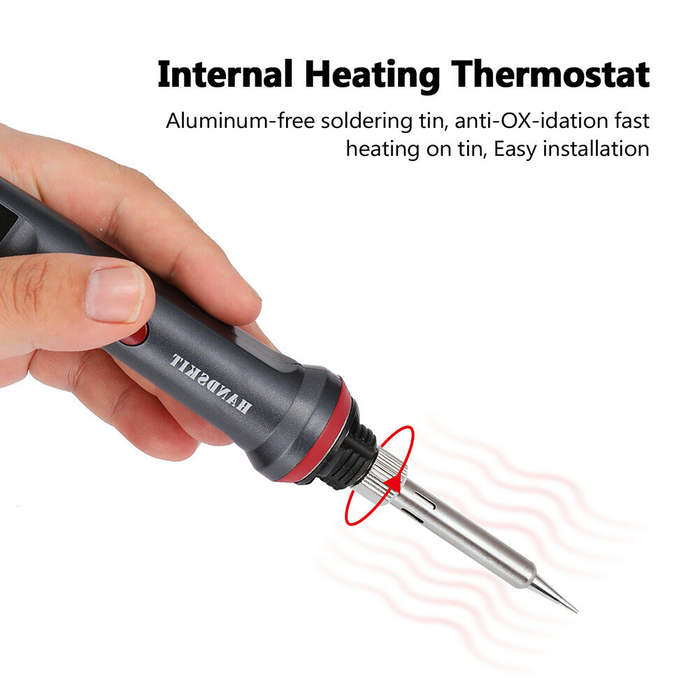EU Plug - HANDSKIT 927 200W Soldering Iron Automatic Sleep Thermal Control Soldering Iron Tin Wire S