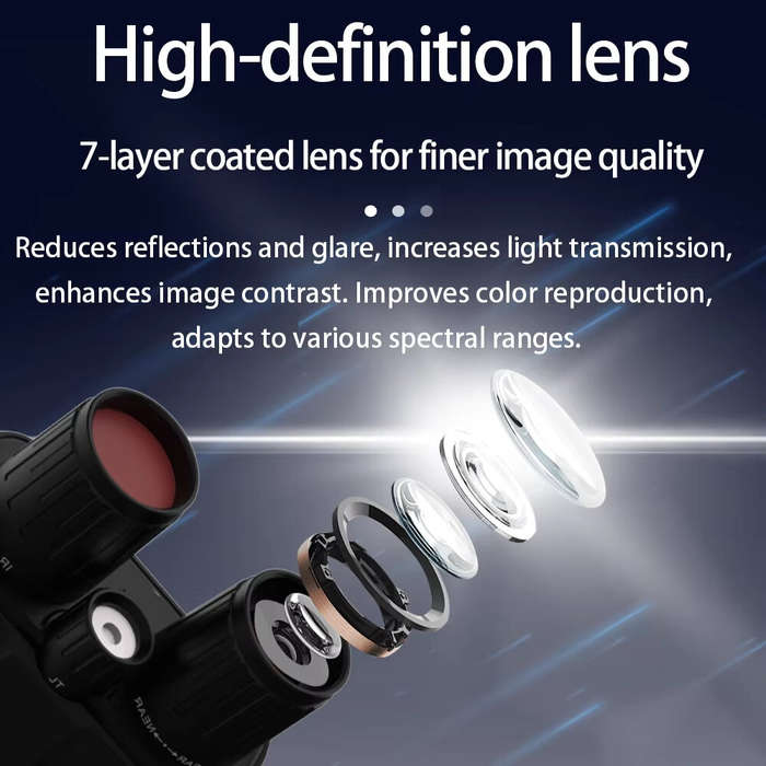 Black - CZ080 Infrared Tactical Binocular Telescope 4K UHD 40MP 600M Binoculars Night Vision with 50