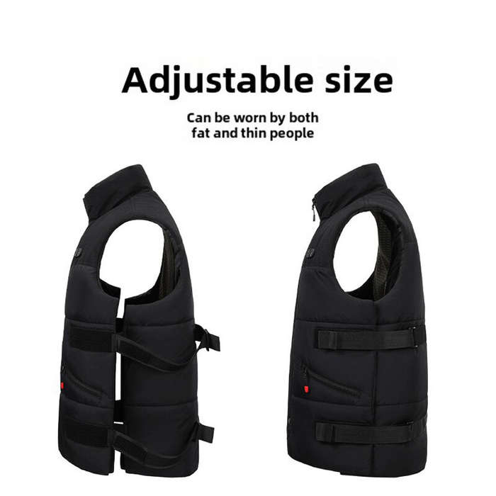 4XL/5XL/6XL/7XL - TENGOO HZV-04 4 Areas Heated Vest Men Women Adjustable Size USB Electric Self Heat