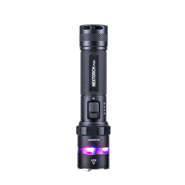 NEXTORCH P83 1300LM Strong Light Rechargeable LED Flashlight Red And Blue Glitter Outdoor Tactics Su