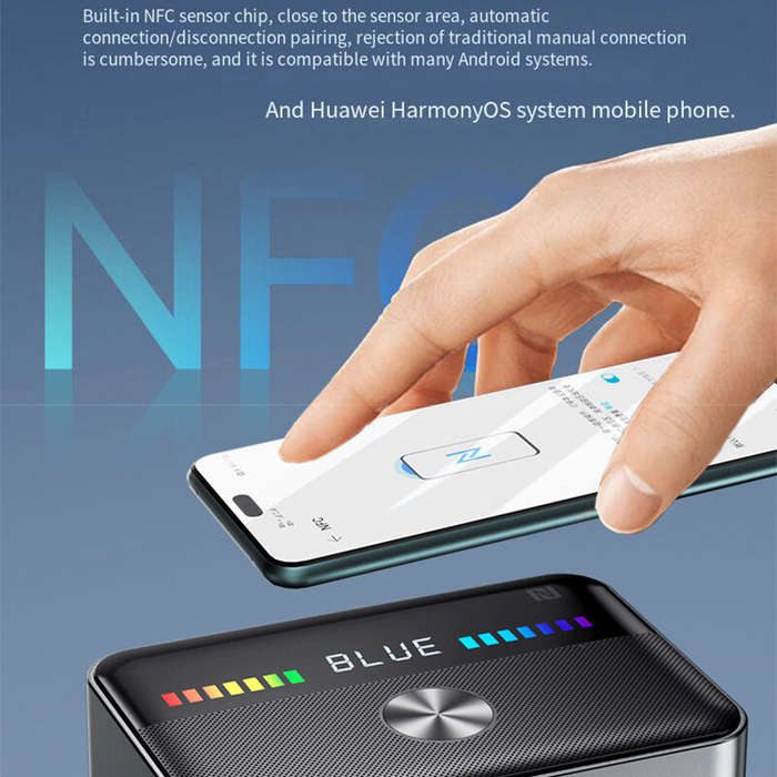 Silver - OMS-M13 Pro NFC bluetooth Receiver Transmitter Digital to Analog Converter Low Latency HiFi