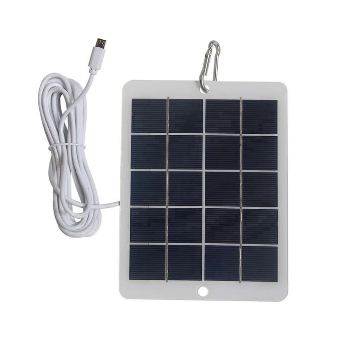 Type-C Output - 3W 5V Solar Panel Charger Multiple Outputs Micro USB/Type-C/DC5521 Portable Compact