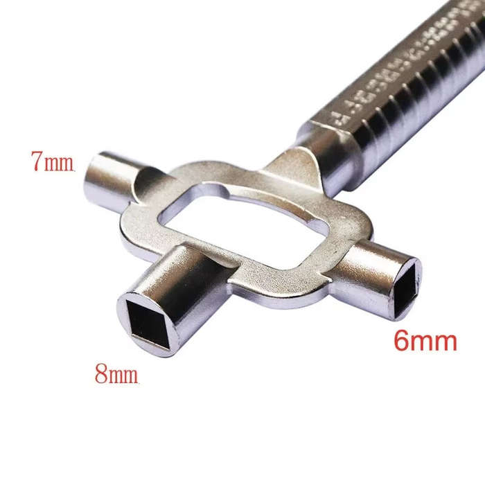 Silver - Multifunctional Locksmith Tool Zinc Alloy Lock Cylinder Adjuster Gauge Cam Spindle Turner E