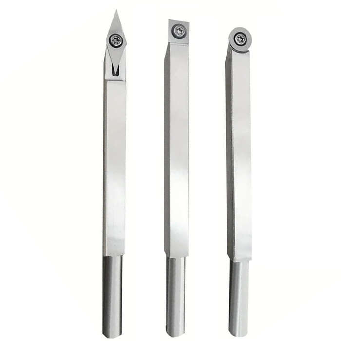 A - 1PCS Carbide Tool Blade for Wood Lathe Turnings Includes 1PCS Tool Holder and Carbide Blades 11m