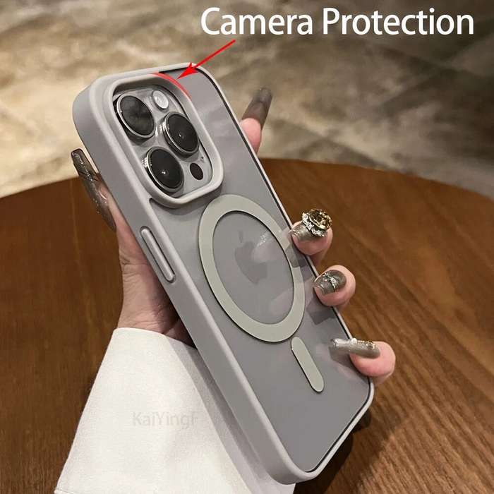 iPhone 16 Plus - Transparent Magnetic Adsorption Phone Case Full Cover Protection Mobile Phone Case