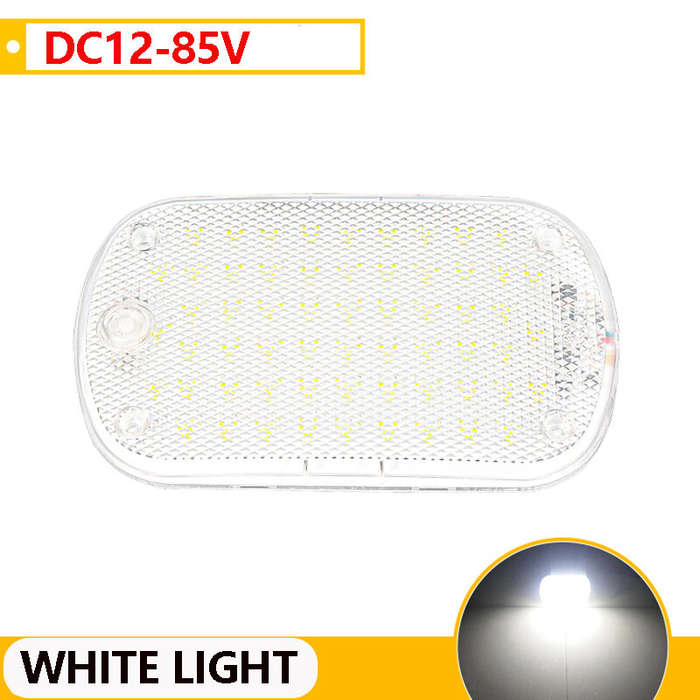 60LED Car Interior Light Bright Transparent Shell Cargo Lighting Cabin Lamp for 12-85V Car Trucks RV