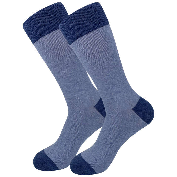 #01 - 5 Pairs Mens Cotton Striped Socks Business Dress Long Socks Soft Breathable Elastic Colorful S