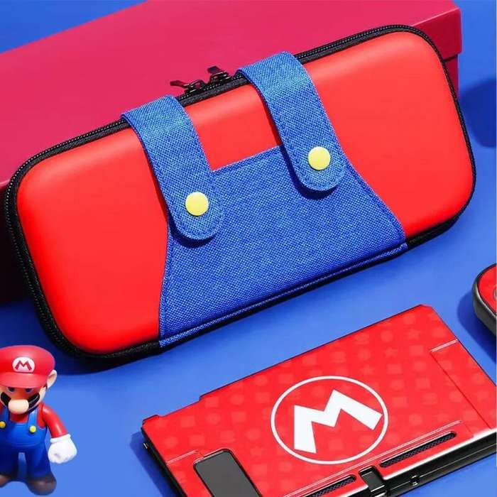 Red - Travel Case for Switch 2 Sturdy Waterproof Storage Bag with Protective Hard Shell Design for P