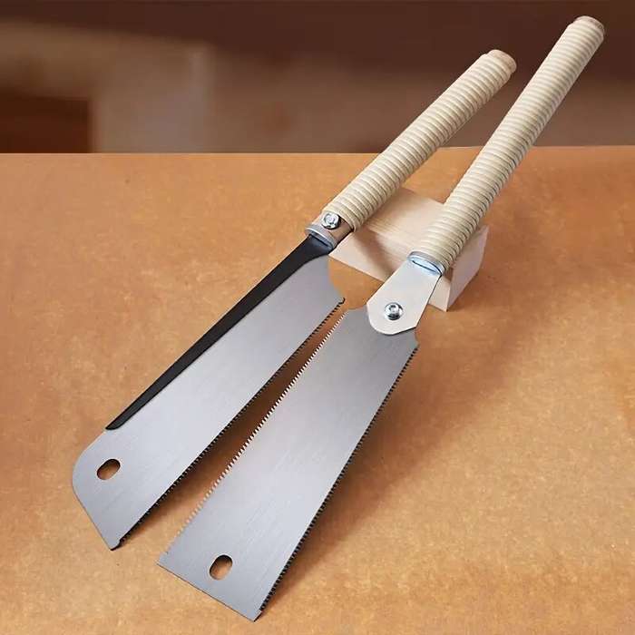 2 PCS - 2PCS Pull Saw Set 24inch Double-Edge Saw 10/18 TPI 20inch Single-Edge Saw 14 TPI SK5 Steel B