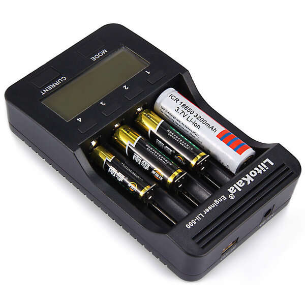 US Plug - LiitoKala Lii-500 LCD Screen Display Smartest Lithium And NiMH Battery Charger 18650 26650