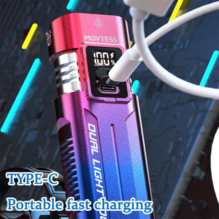 Gray - BIKIGHT SM220 800LM Dual-core LED Bicycle Headlight Battery Level Digital Display USB Chargin
