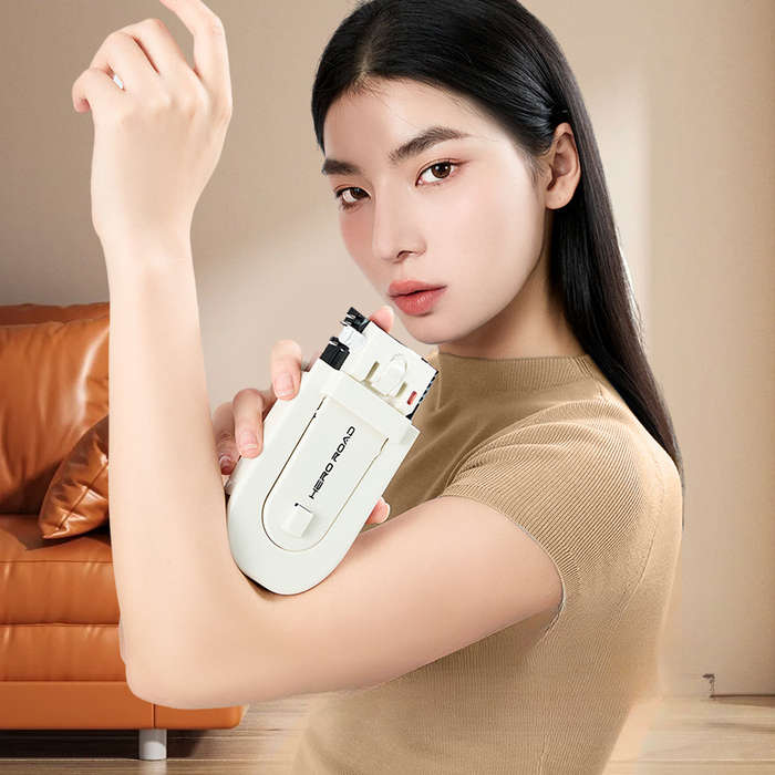 White - 220W Household Small Hand Iron Mini Folding Business Trip Dormitory 160C Portable Ironing Ma