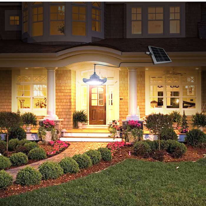 White Light - Solar Pendant Light Outdoor Indoor Split Remote Timing Dimmable Solar Lamp Foldable Su