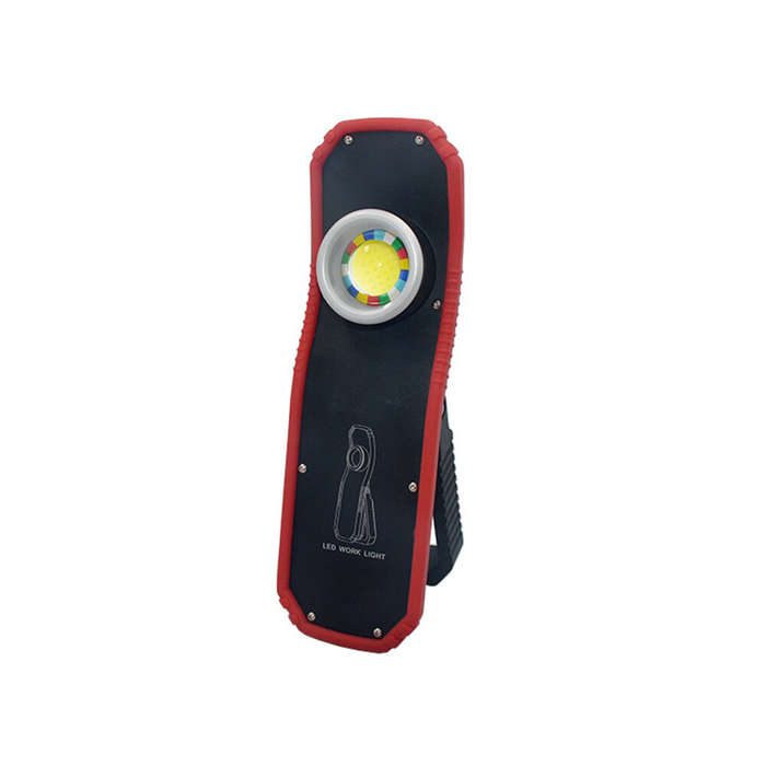 Red - Portable COB LED Flashlight USB Charging Magnetic Lantern Camping Torch Hook Lamp High-Low Mod