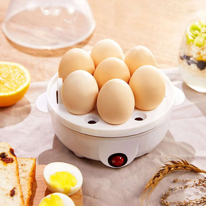 350W Electric Egg Cooker 7 Eggs Capacity 360 Steaming Multifunctional Food-grade Material Quick Heat