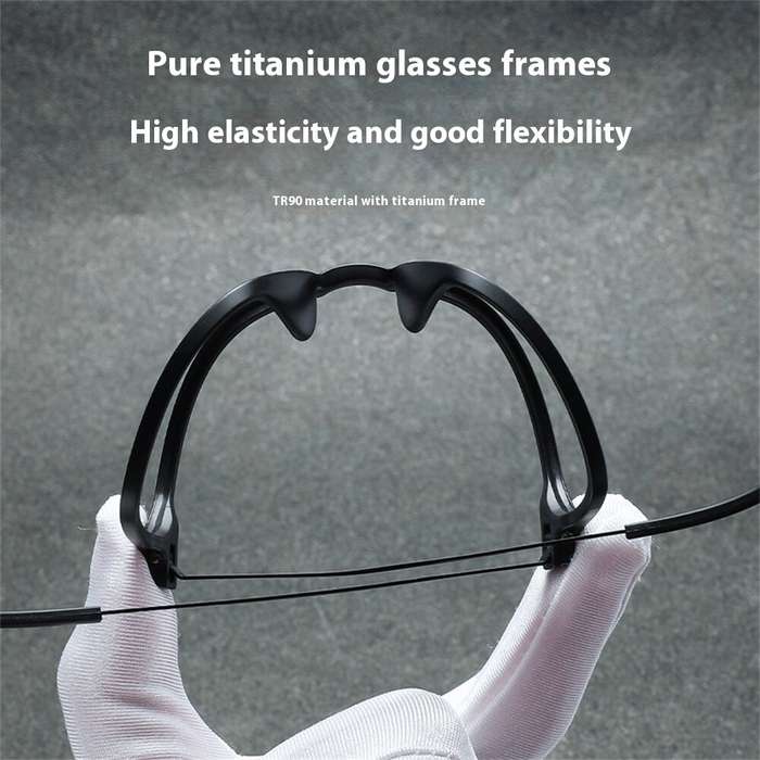 +250 - Titanium Frame Reading Glasses for Men Women Fashion Simple Flexible Lightweight Comfy Eyegla