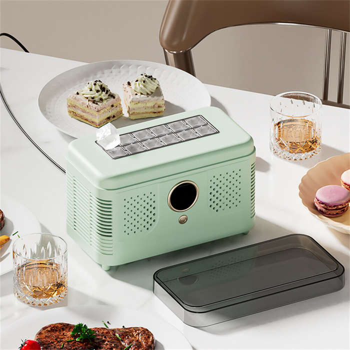 Beige - EXPED SMART Portable Mini Countertop Ice Maker Machine Quick 12 Solid Ice Cubes in 20 Mins Q