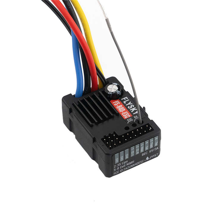 Black - Flysky FS-R4D ESC 40A Brushed Speed Controller for 1/10 Crawler RC Car Models Parts FS-HW-G4