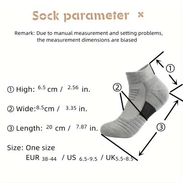 Black - 5 Pairs Men's Sports Socks, Towel Basketball Socks, Wicking Sweat Breathable Running Cycling