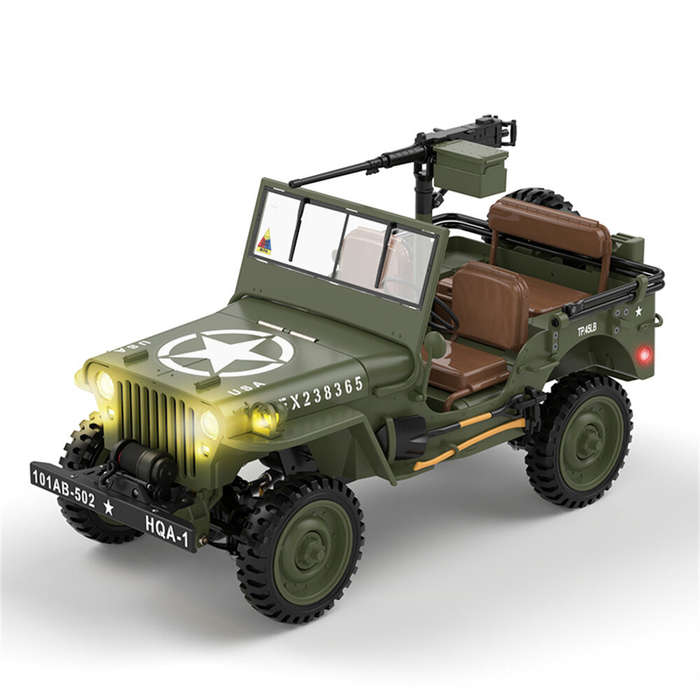 Desert Yellow - HG TRASPED HG4-58 RTR 1/14 2.4G 4WD RC Car Willys Military Truck for Jeep Off-Road C