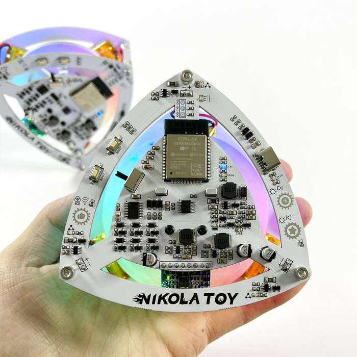 White - NikolaToy Self Balancing Lelo Triangle High-Tech Desktop Decorations Conservation of Angular