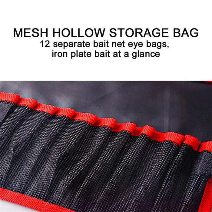 Black - ZANLURE Waterproof Fishing Lure Bag 12 Slots Metal Jigs Sea Bait Lead Protector Case