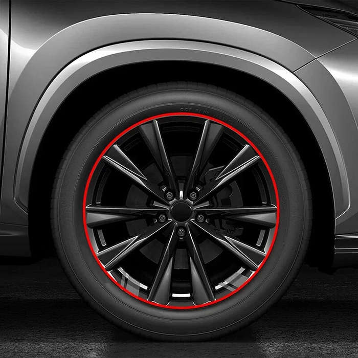 Purple - 8M Universal Car Hubcap Wheel Rim Protector Stickers Anti-Scratch Anti-Scuff Auto Tire Rim