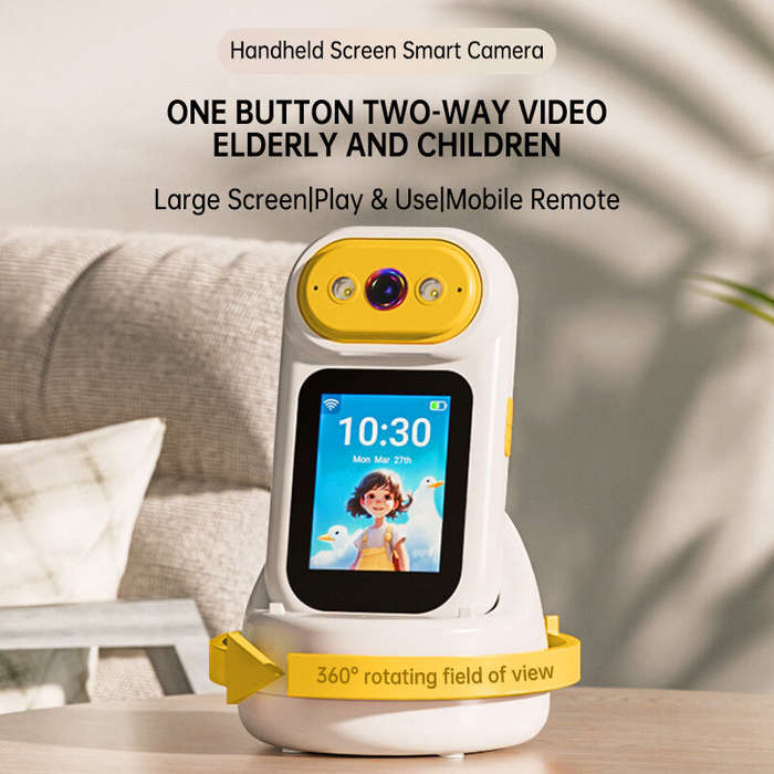 EU Plug - 2.8inch Screen Handheld Surveillance Camera Ultra Clear Large Screen Two-Way Video WIFI 4G
