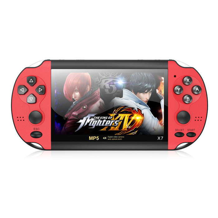 Blue - X7 4.5inch Handheld Arcade Game Console with Dual Joystick Video Game Player Built-in 3000+ G