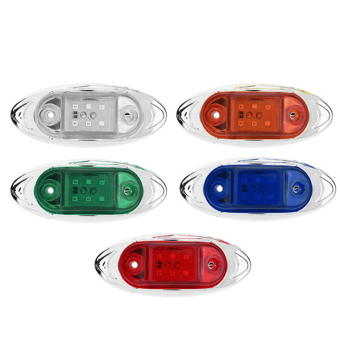 Red - LED Side Marker Indicator Lights Clearance Lamp DC 24V for Truck Trailer Bus
