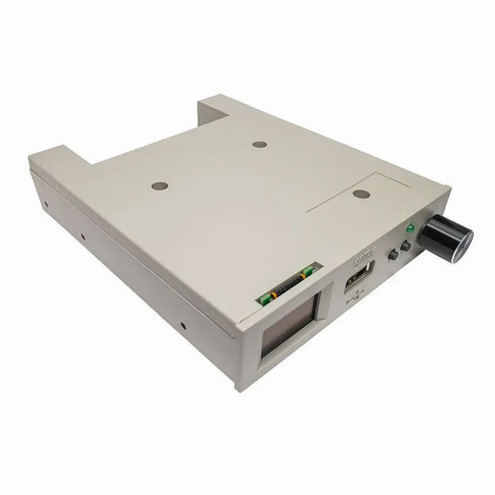 Grey - SFRM44-U100LQD-435 Floppy Drive Emulator with OLED Screen & Rotary Encoder OLED Flash Floppy