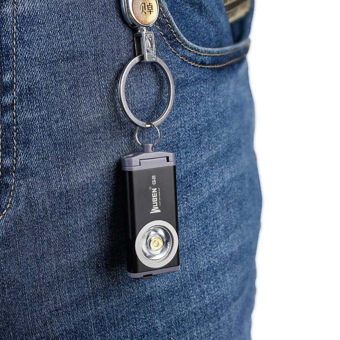 Blue - WUBEN G2 P9 500LM Quick-release EDC LED Keychain Flashlight Magnetic Tail Type-C Charging Sup