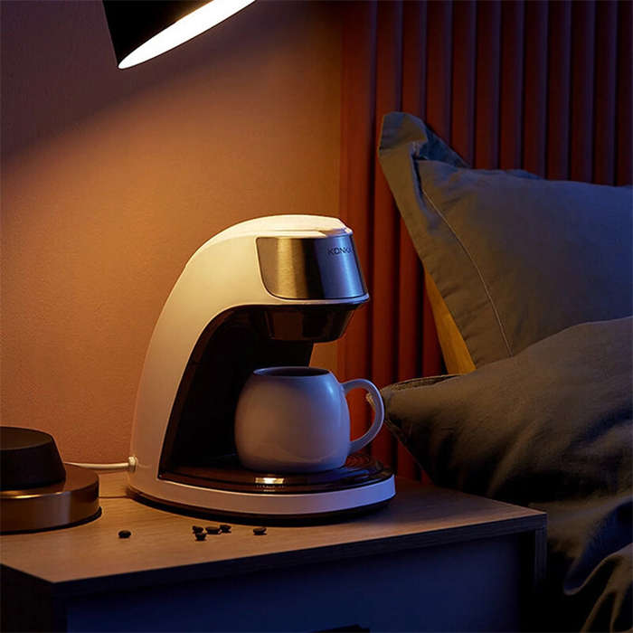 UK Plug - KONKA Drip Coffee Maker American Coffee Machine Home Mini Automatic 220V 450W Brew Powder