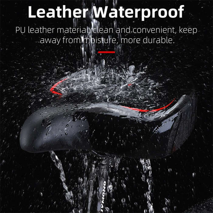 WEST BIKING Oversized MTB Bike Saddle Shock Absorbing Breathable Cycling Seat Widen Thicken Universa