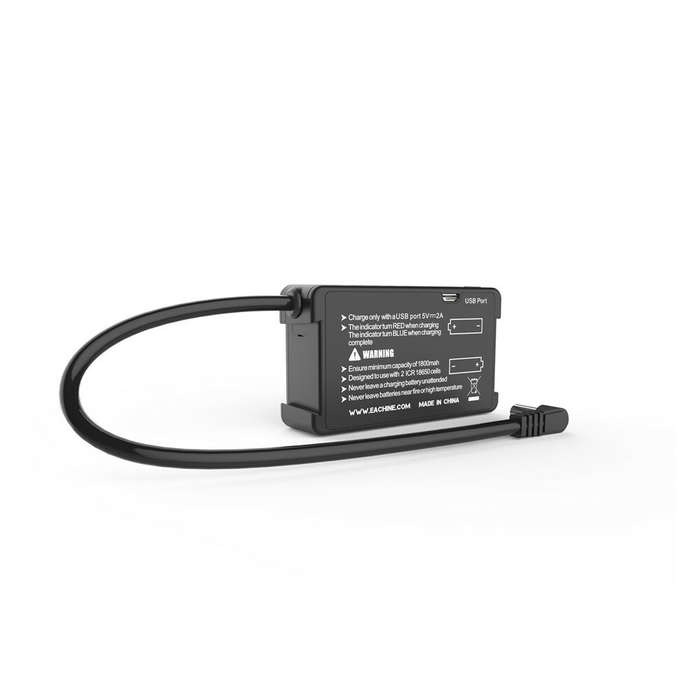 Eachine 7.4V 18650 Li-ion Cell Battery Case DC 5.5mmx2.1mm with Integrated USB Charger for EV200D EV